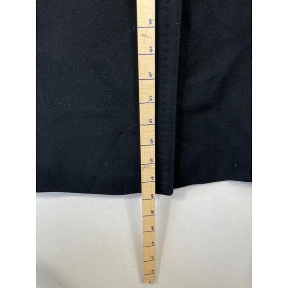 MaxMara Wome's Black Wool Pea Coat Three Buttons Size 8 - Picture 12 of 16